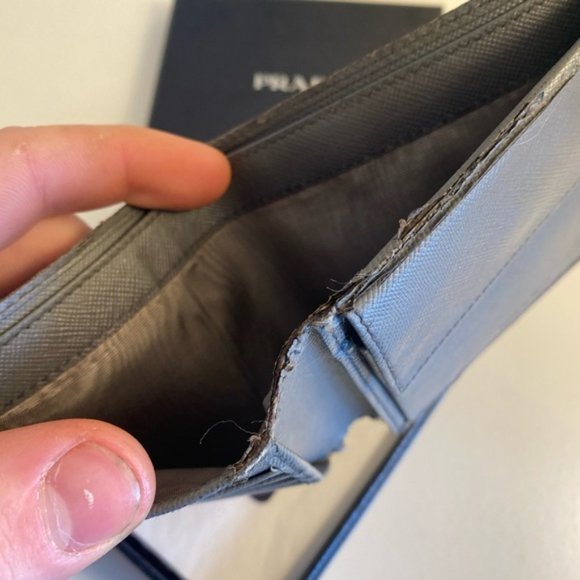 SOLD Gray Prada Saffiano Leather Bifold Wallet - Picture 11 of 12